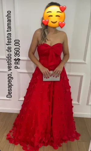 Desapego Vestido de Festa TAM P LINDO 