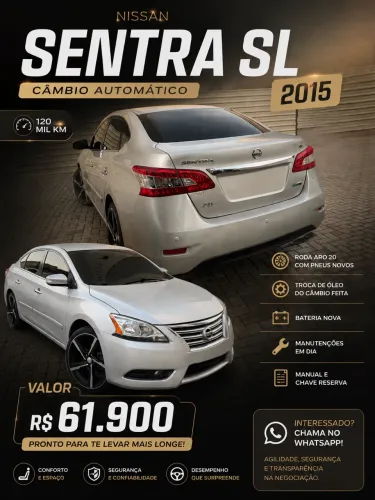 Nissan Sentra SL 2.0/ 2.0 Flex Fuel 16V Aut. 2015
