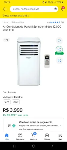 Vendo ar condicionado portátil midea