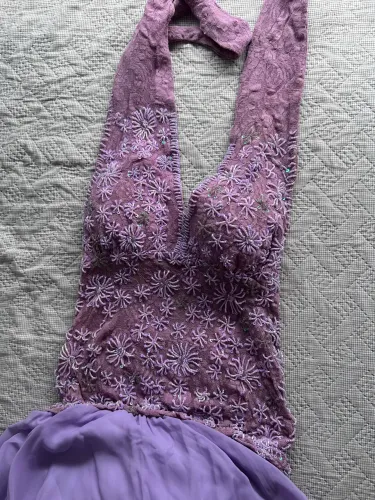 Vestido de festa longo lilás Tamanho 44
