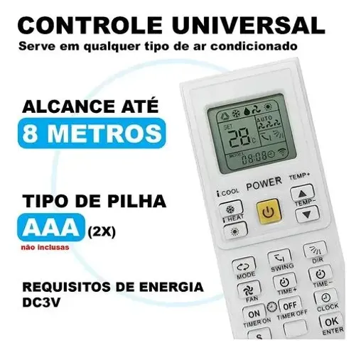 Controle Ar condicionado Universal - Gtech