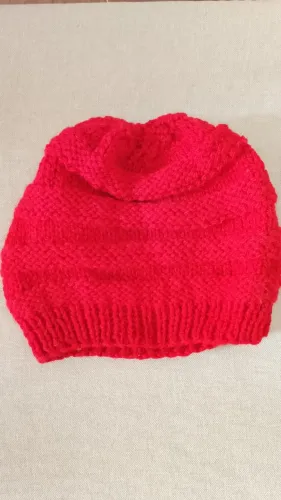 Gorro Touca de Frio para Adultos - Vermelho