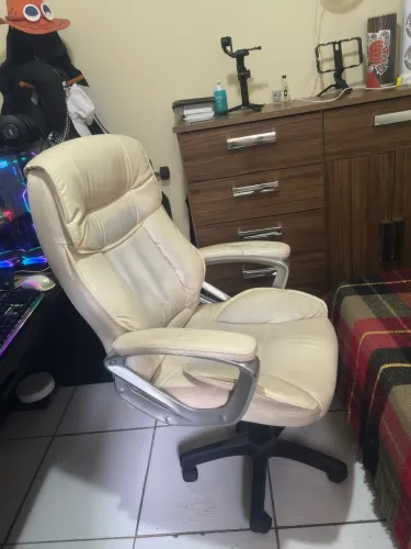 Cadeira Poltrona de Escritório Presidente Viena Bege - Original Conforsit