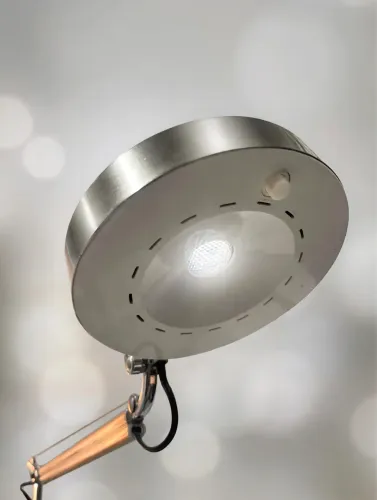 Luminária de Mesa Articulada LED Disc Inox / Aço Escovado