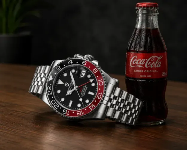 Relógio Pagani Coke Automático GMT - Aço Inox | 100m