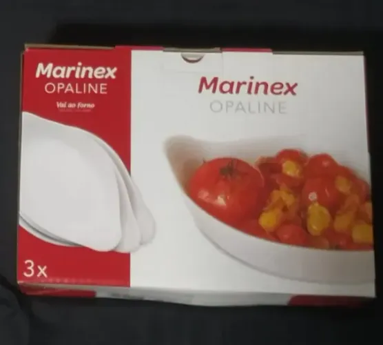 Conjunto De Assadeiras Brancas Marinex Opaline C/3 Cor Branco