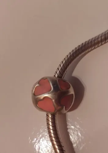 Berloque coração de prata 925