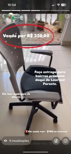 Cadeira de escritório giratória