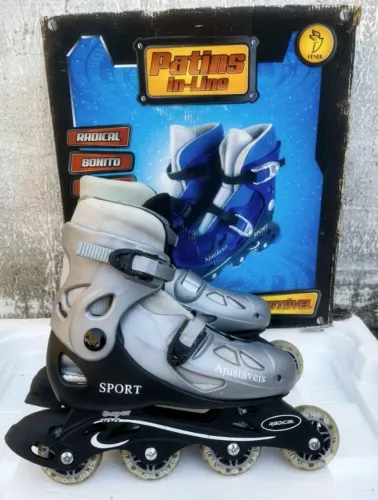 Patins In-Line Ajustável Sport Fênix | Excelente Estado