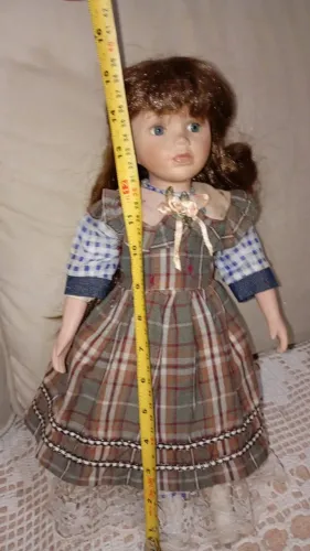 Boneca porcelana linda estilo irlandesa 40cm antiga perfeito estado