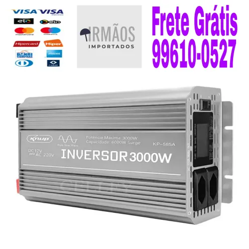 Inversor 3000w 12/220 Senoidal Onda Pura