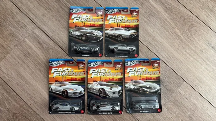 Hotwheels Silver Series Fast & Furious 25 years Set (5 miniaturas)