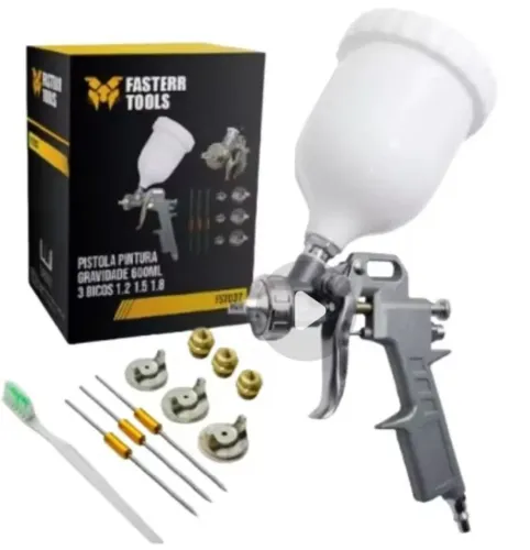 PISTOLA DE PINTURA GRAVIDADE CANECA PLÁSTICA 600ML
