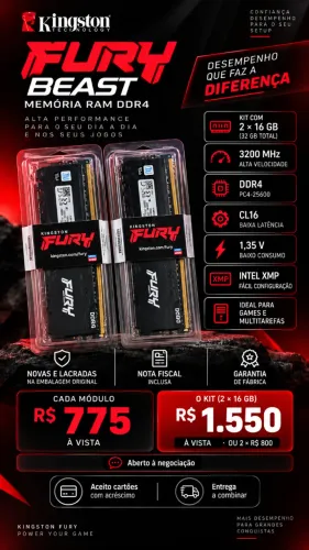 Memória ram fury