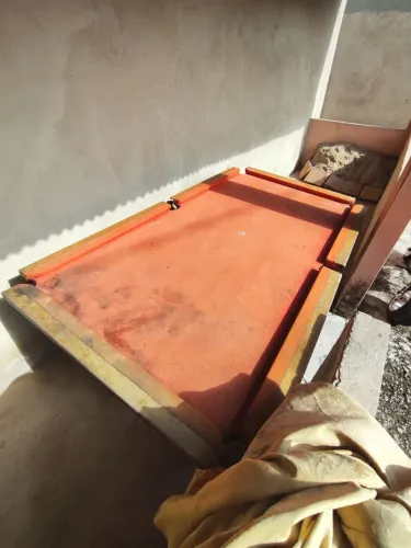 Mesa de Sinuca Grande Completa - Ardósia, Bolas e Tacos - Precisa Reforma