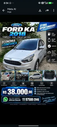Ford KA 1.0 Se/se Plus Tivct Flex 5P 2018