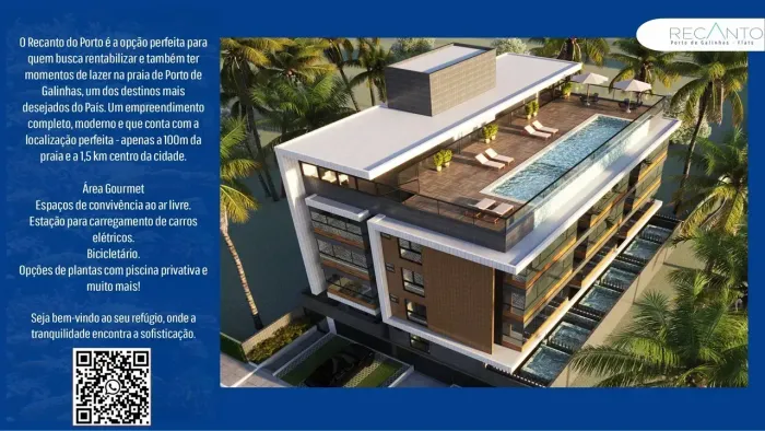 PORTO DE GALINHAS - FLAT 31 m² COM LAZER COMPLETO