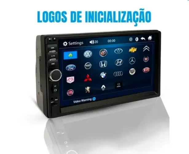 Multimídia 2 Din 7 polegadas touch-screen 