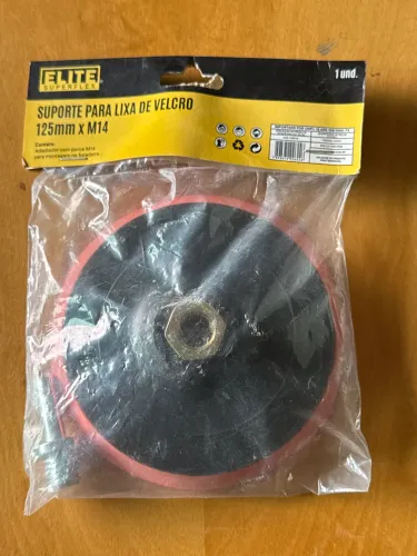 SUPORTE DE BOINA VELCRO PARA DISCOS LIXA 125MM LIXADEIRA