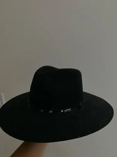 Chapéu Fedora Preto SIBU Aba Larga Unissex