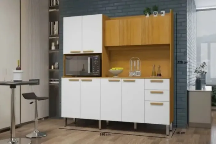 Kit Cozinha 10 Portas 2 Gavetas - Jean-Cinamomo - CHF Móveis