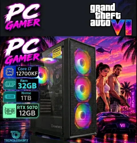 Pc Game i7 12°GHt 32GB RTx 5070 12GB Novo Garantia e Nota