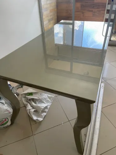 Mesa clássica de jantar retangular 1,80 / 0,90 laqueada em madeira maciça 