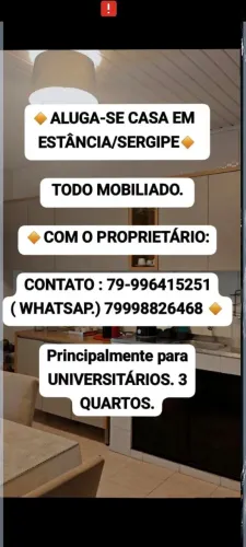 CASA MOBILIADA EM ESTÂNCIA / SERGIPE
