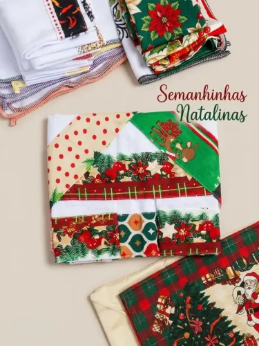 Panos de prato - kit Semaninha Natal