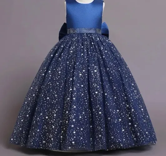 Vestido de festa infantil noite estrelada formatura