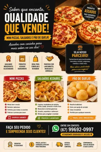 Minipizzas e salgados