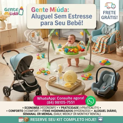 Locação de Artigos para Bebê: Jumperoo, Berço, Carrinho ,bebê conforto, cadeirinhas,bombas