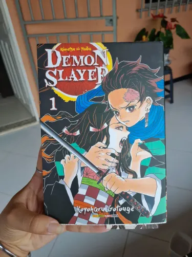Mangá Demon Slayer (Kimetsu no Yaiba) Vol. 1 + Marca-página + Capa Removível