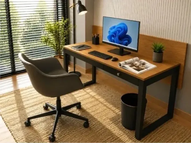 Mesa de Escritório Wood Industry Delluxe : L90cm x P45cm x A74cm