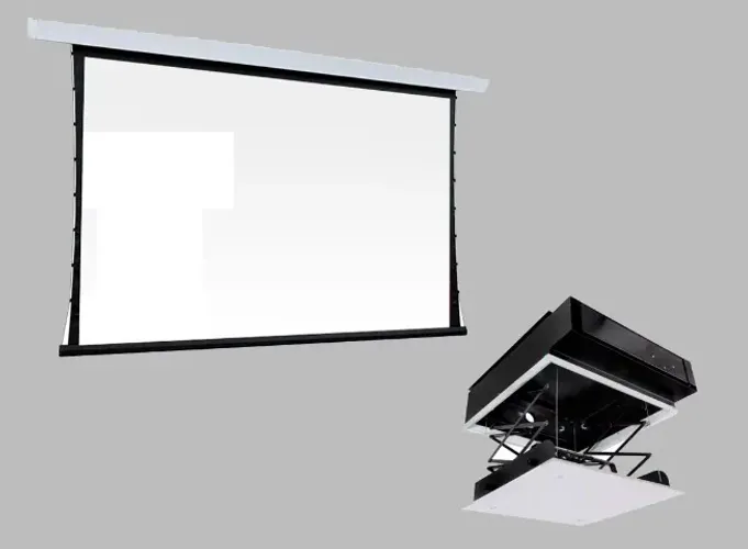 Tela de projeção e Lift para projetor