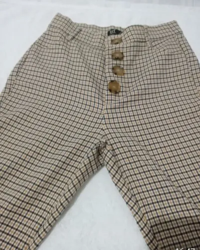 Calça xadrez zara