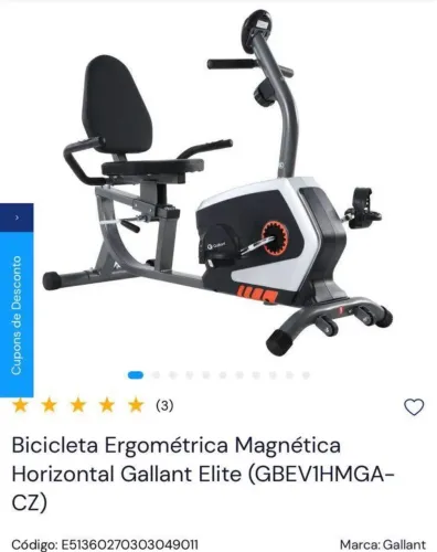 Bicicleta ergométrica horizontal