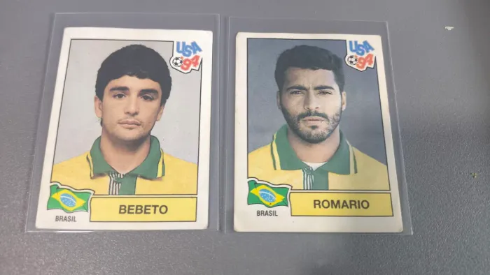 Figurinhas Raras Copa do Mundo USA 94 - Bebeto e Romário (Brasil)