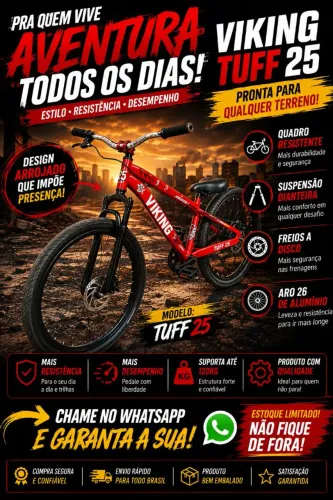 Bike Vikingx tuff 25, vendo ou troco!