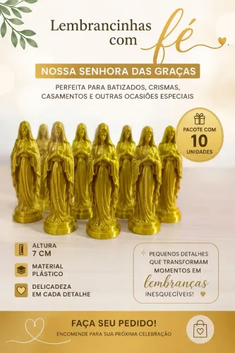 Nossa Senhora miniatura para lembrancinhas