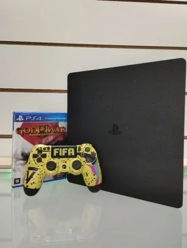 PS4 Slim | 1 Controle + 1 Jogo / 13.52, Loja Física