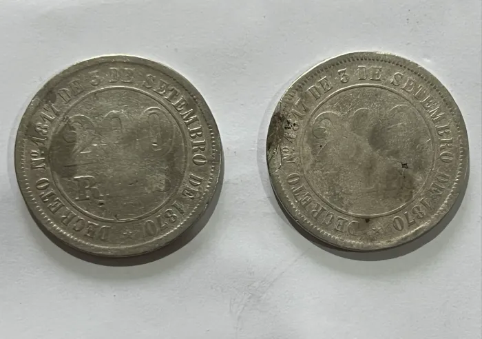 200 RÉIS escassa ano 1876