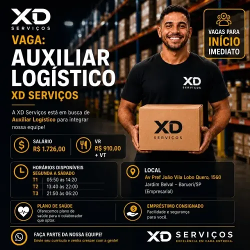 ESTAMOS CONTRATANDO: AUXILIAR DE LOGÍSTICA