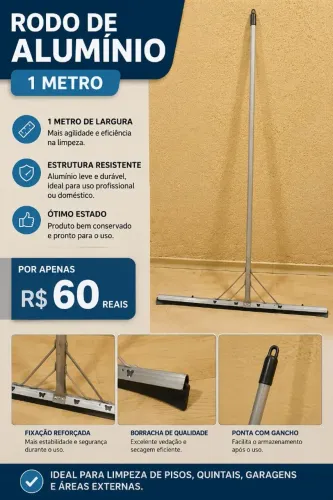Rodo gigante de alumínio 1m reforçado