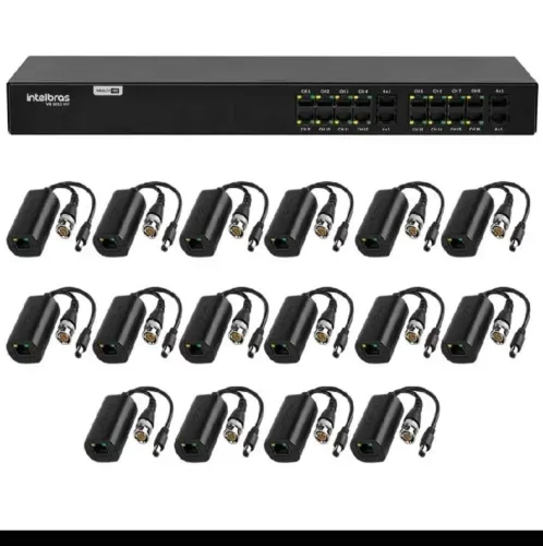 Power Balun 16 Canais Full HD com Alimentação VB 1016 WP Intelbras