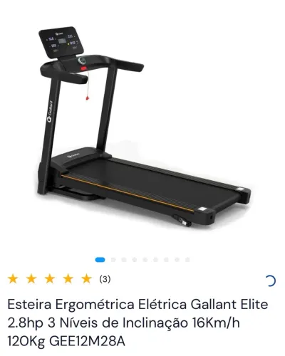 Esteira ergométrica 2.8hp Gallant Elite