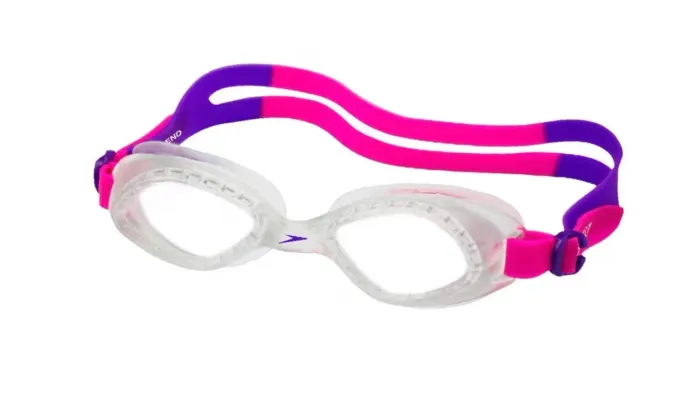 dois óculos de natação speedo um rosa e outro azul