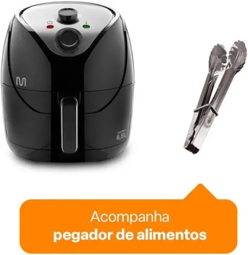 Fritadeira Elétrica sem óleo Air Fryer Multi 6,5L 1700W 220V - Acompanha pegador