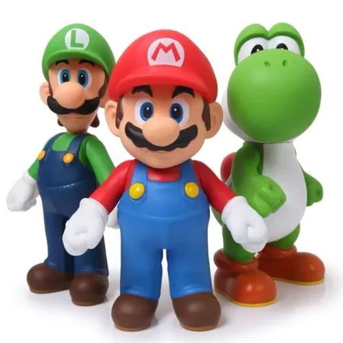 Super Mario, Luigi E Youshi - Kit Com 3 Bonecos Promoção!!!