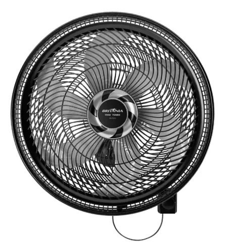 Ventilador Britânia De Parede 6 Pás Preto 47 Cm Bvt575 47 Cm 60 Preto Plástico 6 127v